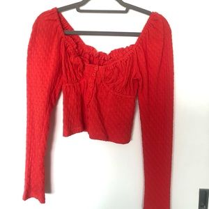 FREE PEOPLE Red Shirt